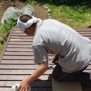 ウッドデッキメンテ
